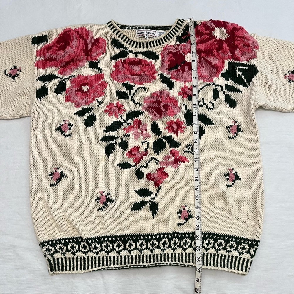 Vintage Westbound Floral Sweater Grandma CottageCore Granny - Picture 8 of 10
